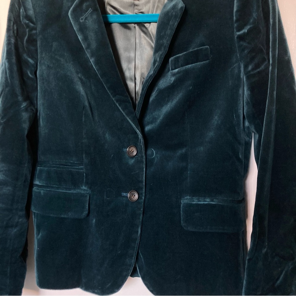 J. Crew velvet schoolboy blazer